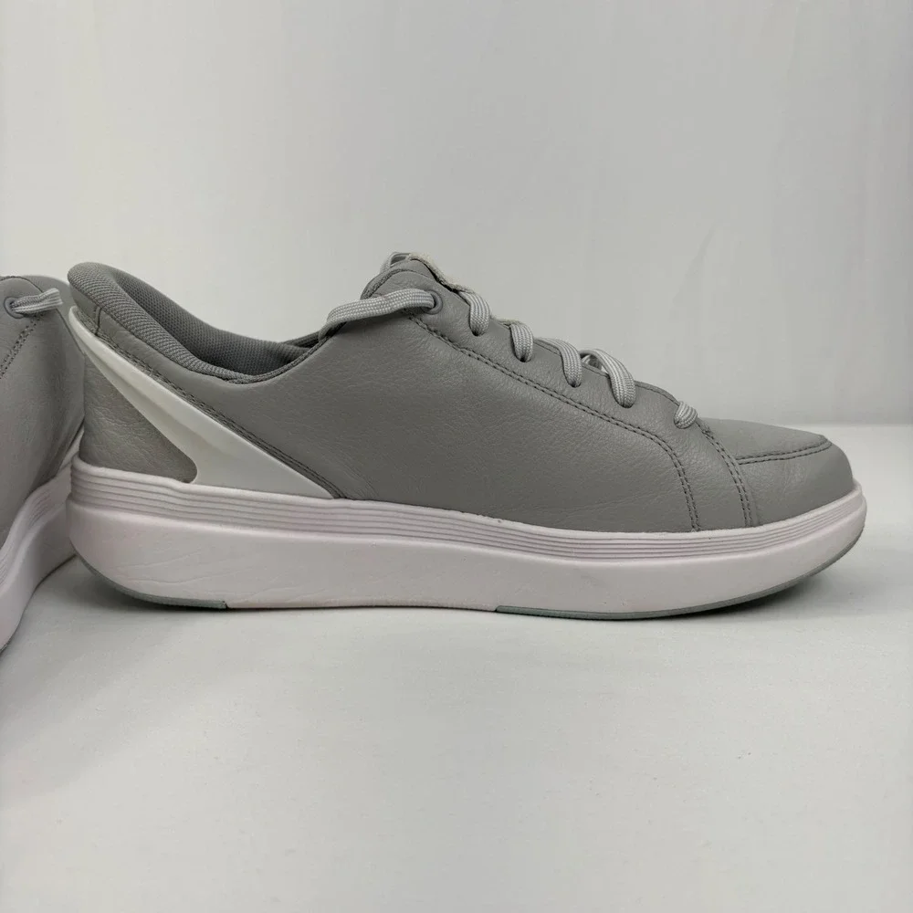 Kizik Sydney Womens Leather Hands Free Slip On Sneakers Harbor Mist Grey Size 10